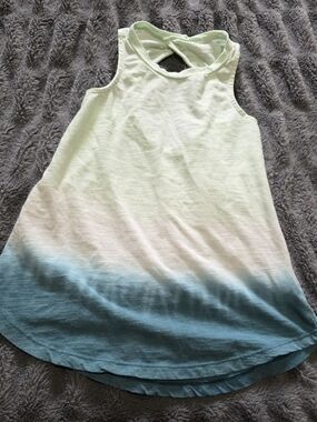 Old Navy Girls Ombre Tank Top - Cream to Teal